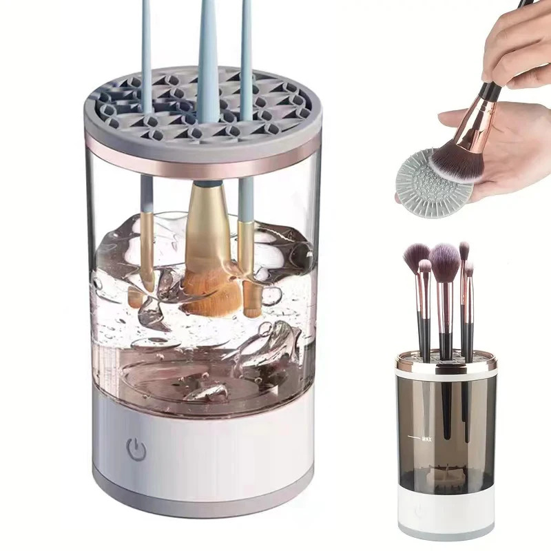 Beauty Makeup Background - Automatischer Elektrischer Make-up-Pinselreiniger mit USB-Anschluss, Tragbarer
