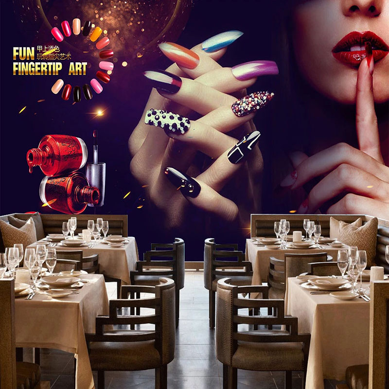 Beauty Makeup Wallpaper - Gewohnheit Irgendeine Größe Tapete 3D Selbst-Adhesive