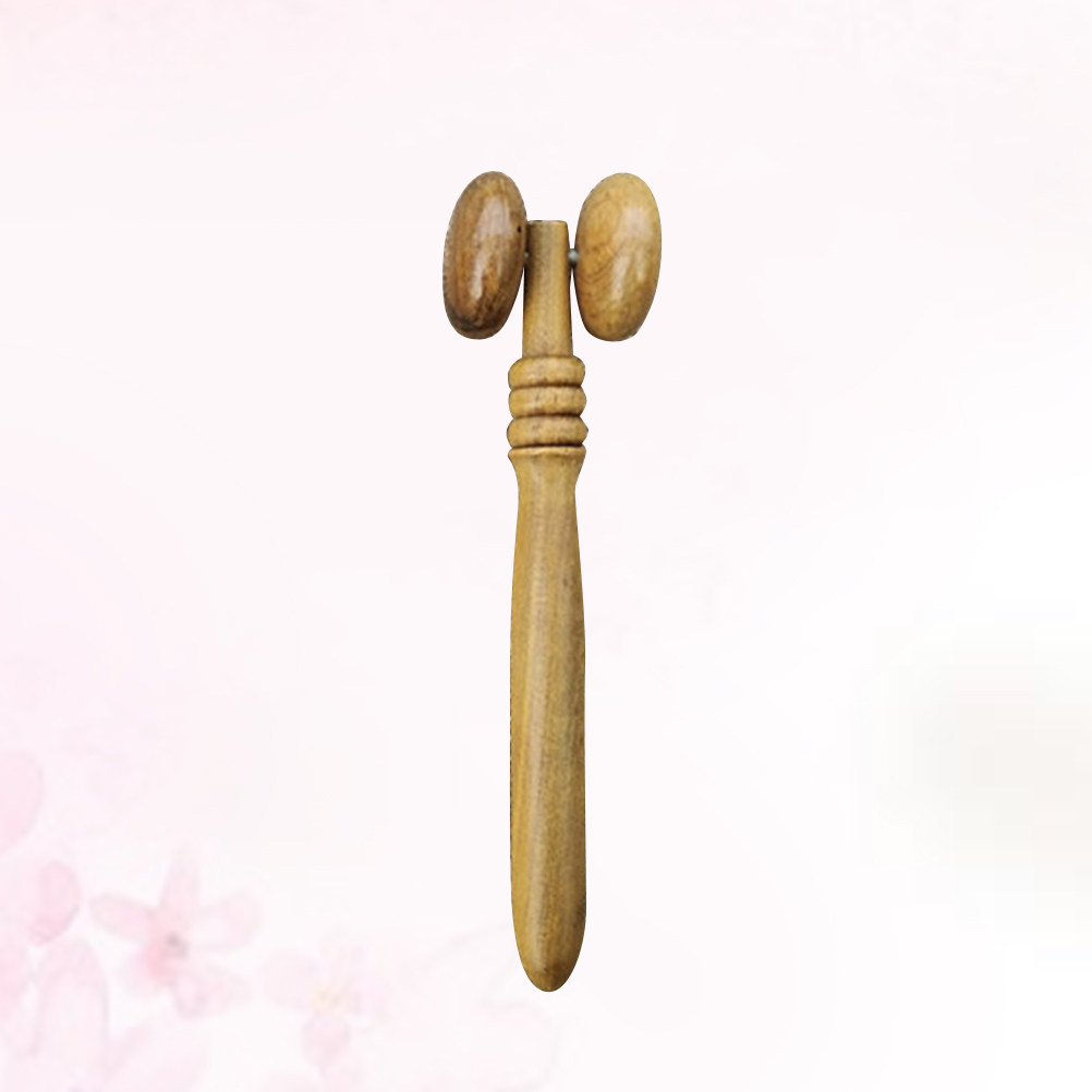 Face Massager - 1 Stück Gesichtsroller aus Holz, ergonomisches
