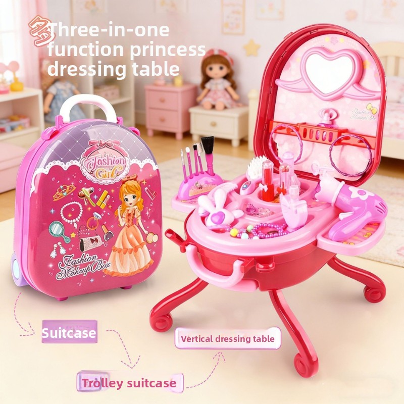 Beauty Makeup Kids - Kawaii Kinder-Spielset mit Schminktisch, Imitation von