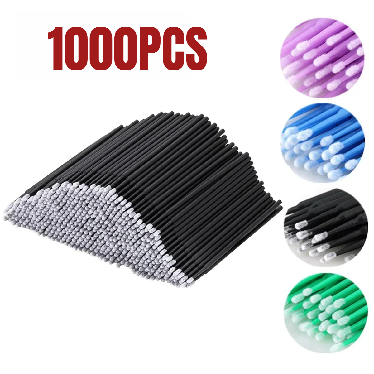 Beauty Makeup Wholesale - 1000/500PCS Wimpern Reinigung Pinsel Hoch Bunte