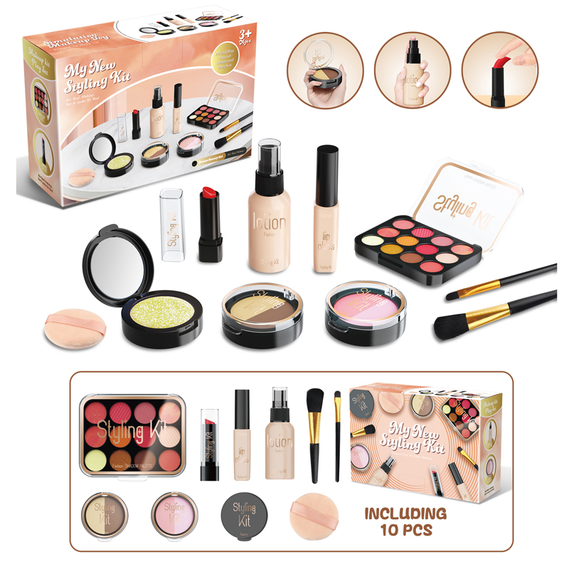 Beauty Makeup Kids - 10-teiliges Simulations-Kosmetik-Set für Mädchen, Schönheit, pädagogisches