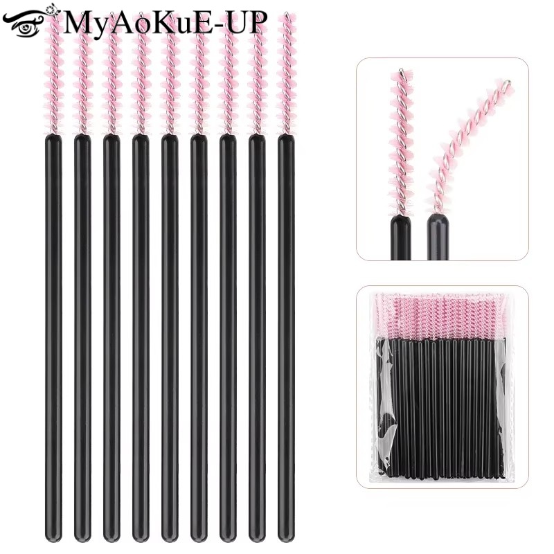 Beauty Makeup Background - 50Pcs Einweg Wimpern Make-Up Pinsel Kristall