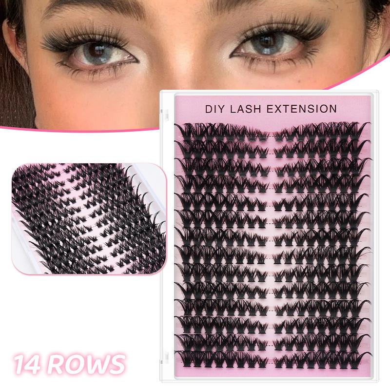 False Eyelashes Natural - 20 Stück DIY Falsche Wimpernverlängerung Einzelne