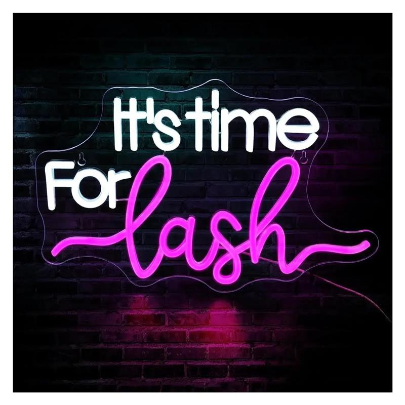 Beauty Makeup Wallpaper - It's Time For Lash Neonschild für