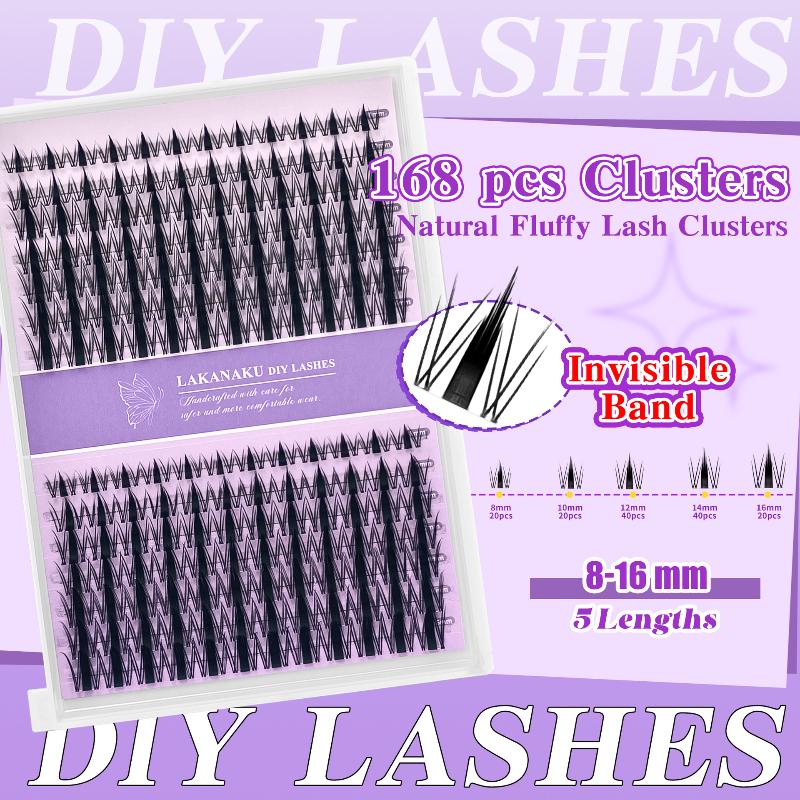 False Eyelashes Natural - Natürliche Wimpern, Wimperncluster, individuell, flauschig, einfache