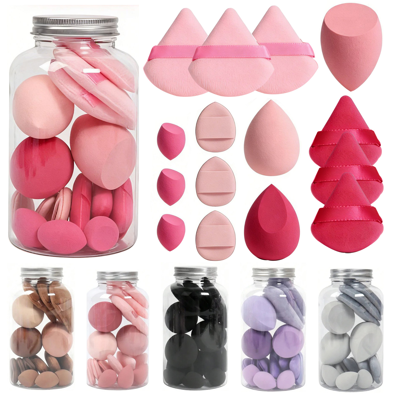 Beauty Blender In Makeup - 15-teiliges Make-up-Schwamm-Set, Beauty Sponges Blender Mini