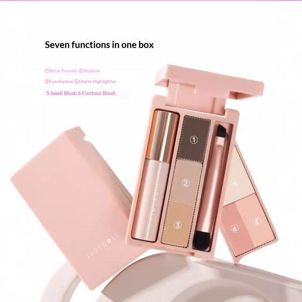 Merit Beauty Makeup - Judydoll Reise-Komplettpalette Mini Grooming Blush Palette