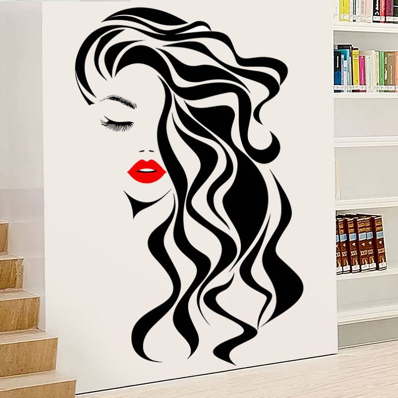 Beauty Makeup Wallpaper - Mode Weibliche Gesicht Wand Aufkleber Schönheit