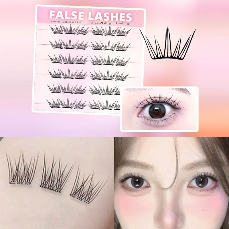 False Eyelashes Natural - 6 Reihen dichte, natürliche, falsche Wimpern,