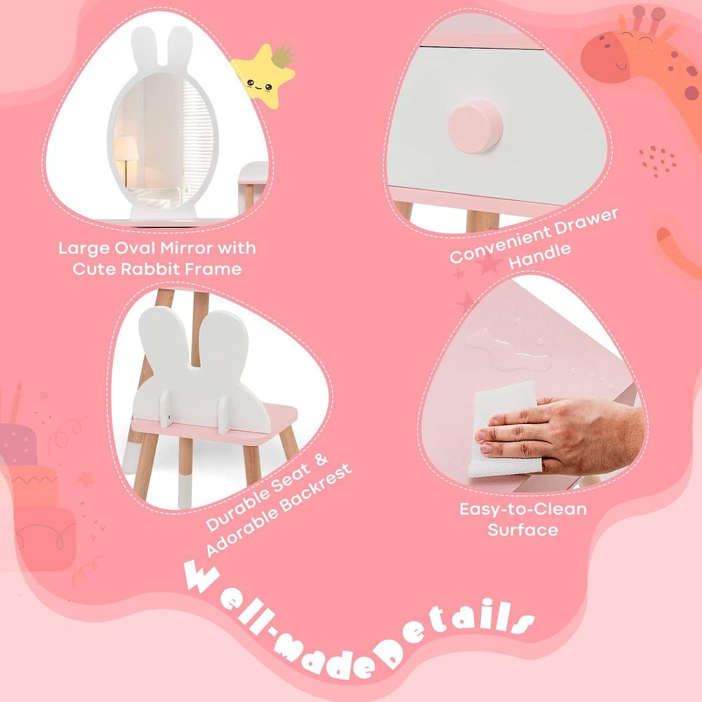 EY Kinder-Schminktisch, Hasen- – Beauty Makeup Kids Bewertung und Preis