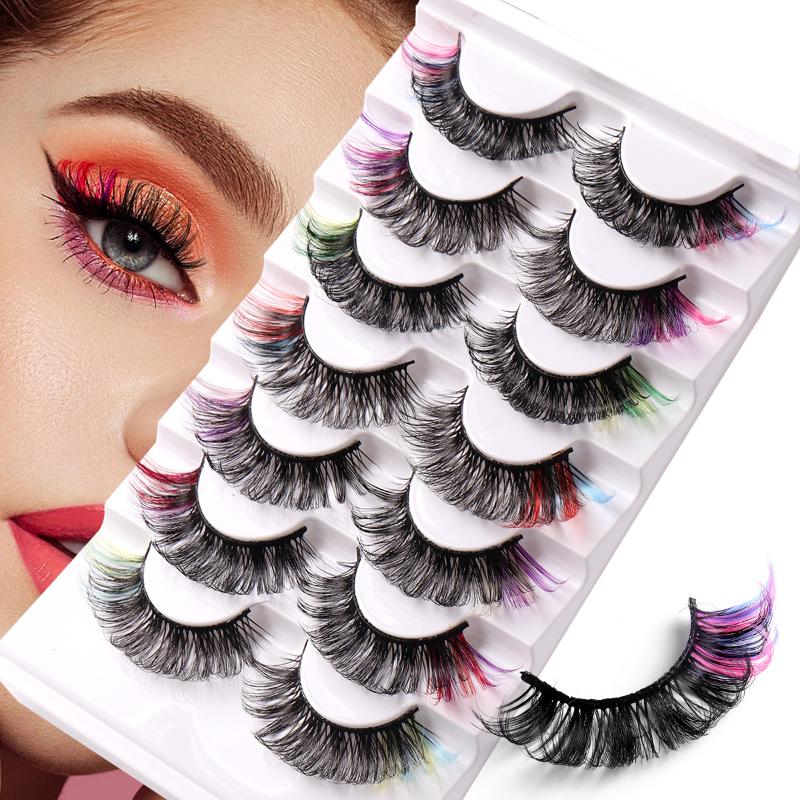7 Paar bunte künstliche Wimper – False Eyelashes Natural Bewertung und Preis