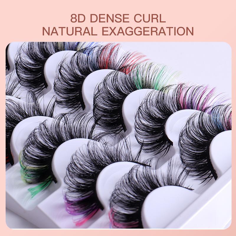 7 Paar bunte künstliche Wimper – False Eyelashes Natural Bewertung und Preis