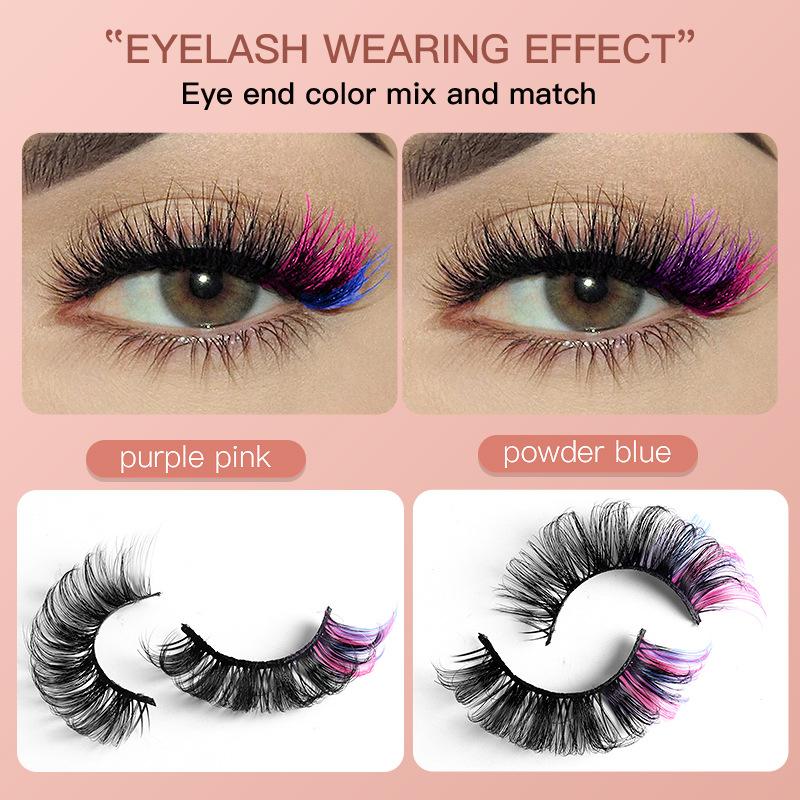 7 Paar bunte künstliche Wimper – False Eyelashes Natural Bewertung und Preis