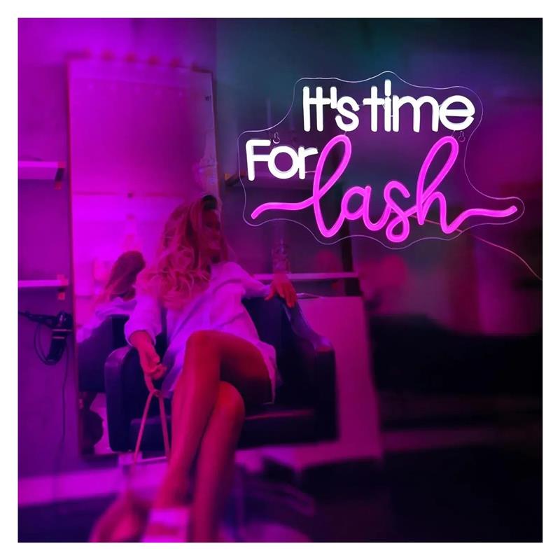 It's Time For Lash Neonschild  – Beauty Makeup Wallpaper Bewertung und Preis