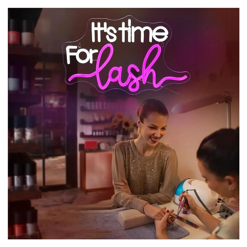 It's Time For Lash Neonschild  – Beauty Makeup Wallpaper Bewertung und Preis